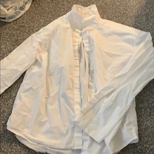 Plain white button down shirt